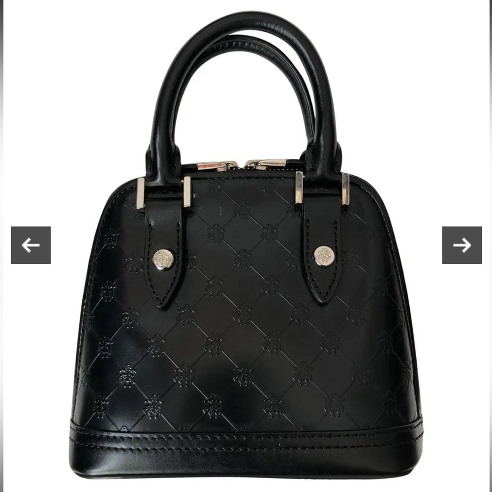 Brooks‎ Brothers Leather Elegant Black Handbag Preppy Minimalist Old Money